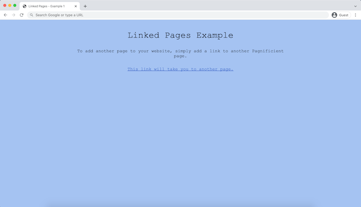 Website with multiple linked pages.